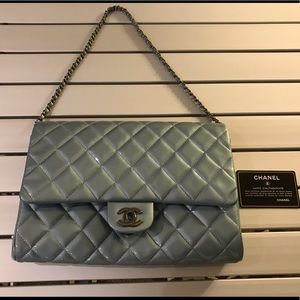 Chanel patent leather purse